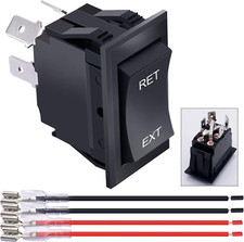 12V Reverse Polarity Switch Momentary Power Jack Rocker Switch DC Motor Control
