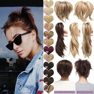 Big Claw On Ponytail Braids Short Layered Hair Piece Extension