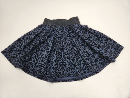 VERO MODA Women's Cary Skater Skirt with Velvet Brocade Paisley Navy Size 34 NEW - Imagen 2 de 3
