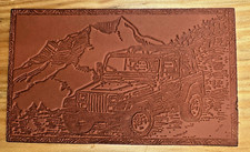 Chrysler Jeep Wrangler 1995 Leather Embossed Top Graphic Hinged Wooden Watch Box
