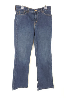 Levis 512 Boot Cut Perfectly Slimming Women Jeans Size 14 Blue Classic Rise