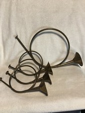 Vtg Lot of 4 Brass French Horns