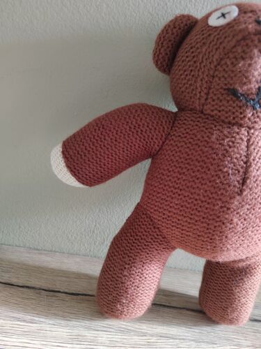 Mr Bean Official Teddy Bear Tiger Television 1998 Knitted Soft Toy 10” Plush TV - Picture 3 of 9