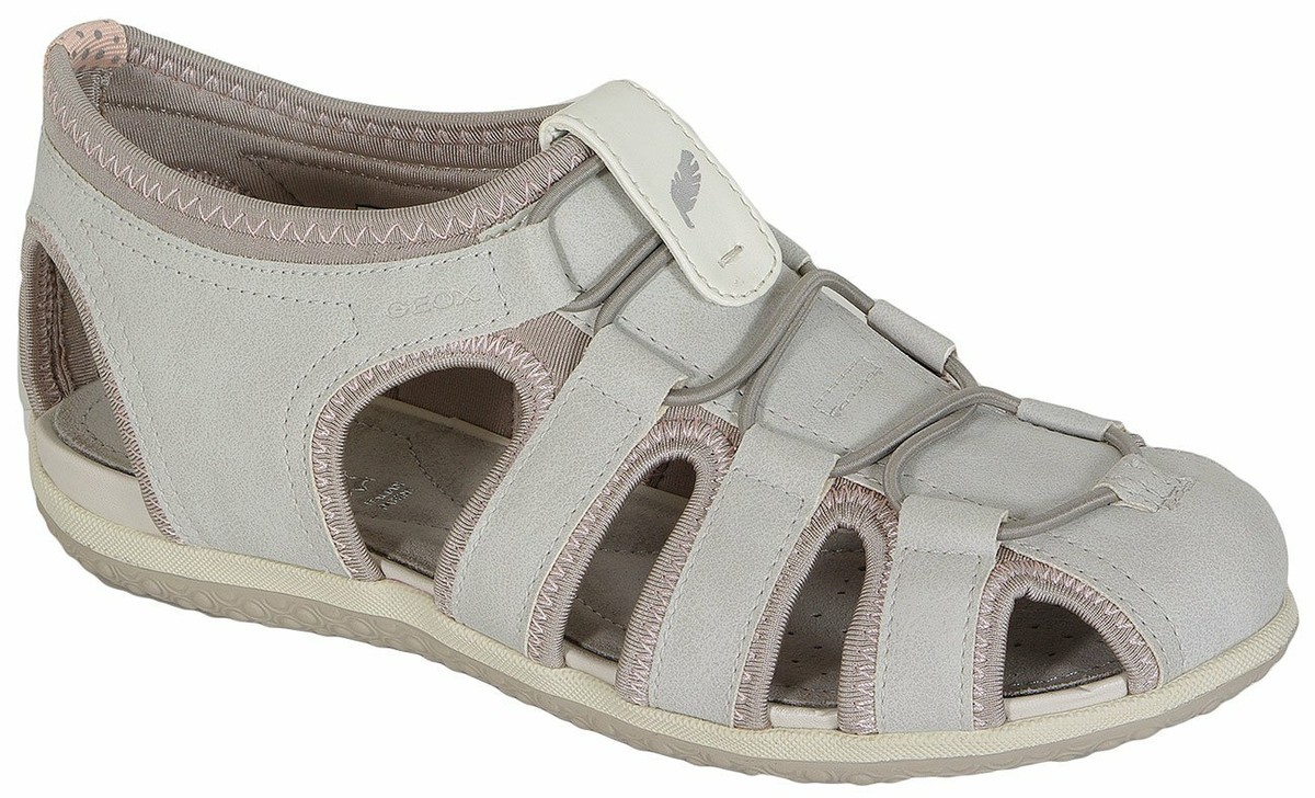 GEOX Vega D sandals Synt Nbk Lycra Lt Grey