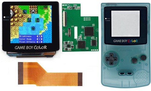 Game Boy Color AMOLED OLED Touch Screen Upgrade Kit + Trimmed Shell Gameboy GBC - Picture 33 of 37