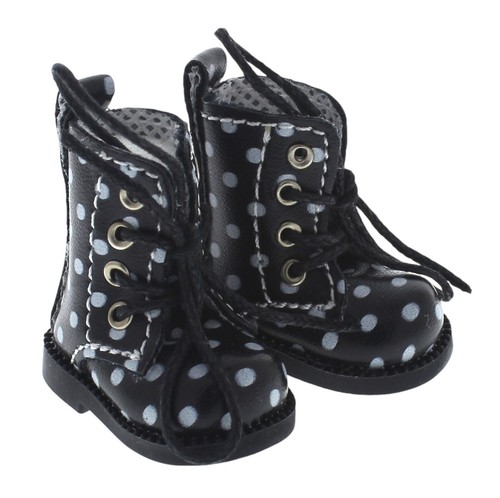 Blythe Doll 4-hole polka-dot / dotty Lace-up DM boots OB22, OB24 & similar - Picture 8 of 74