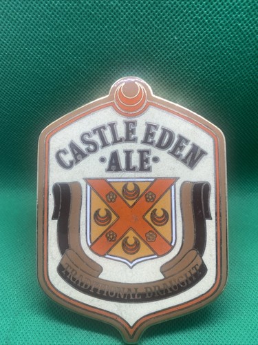 Vintage Castle Eden Zug Bitterschild, Metall, Pumpenclip, Schriftabzeichen, Pub