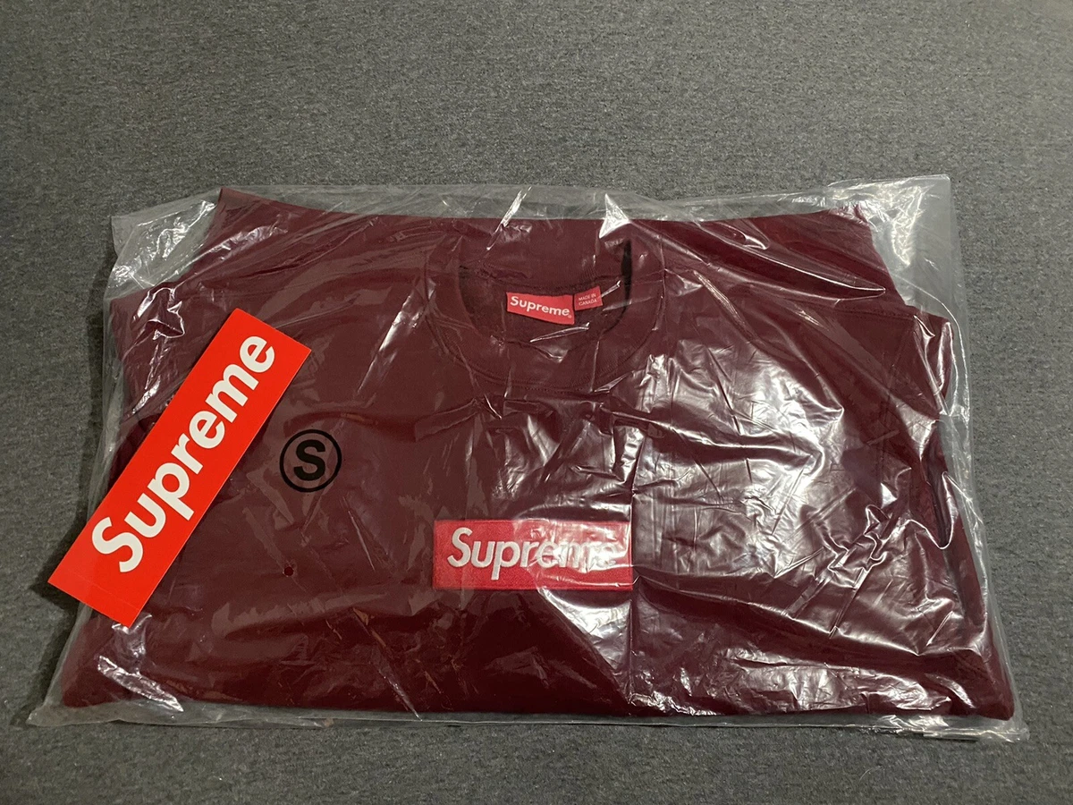 Supreme Box Logo Crewneck Cardinal Sz Small | eBay