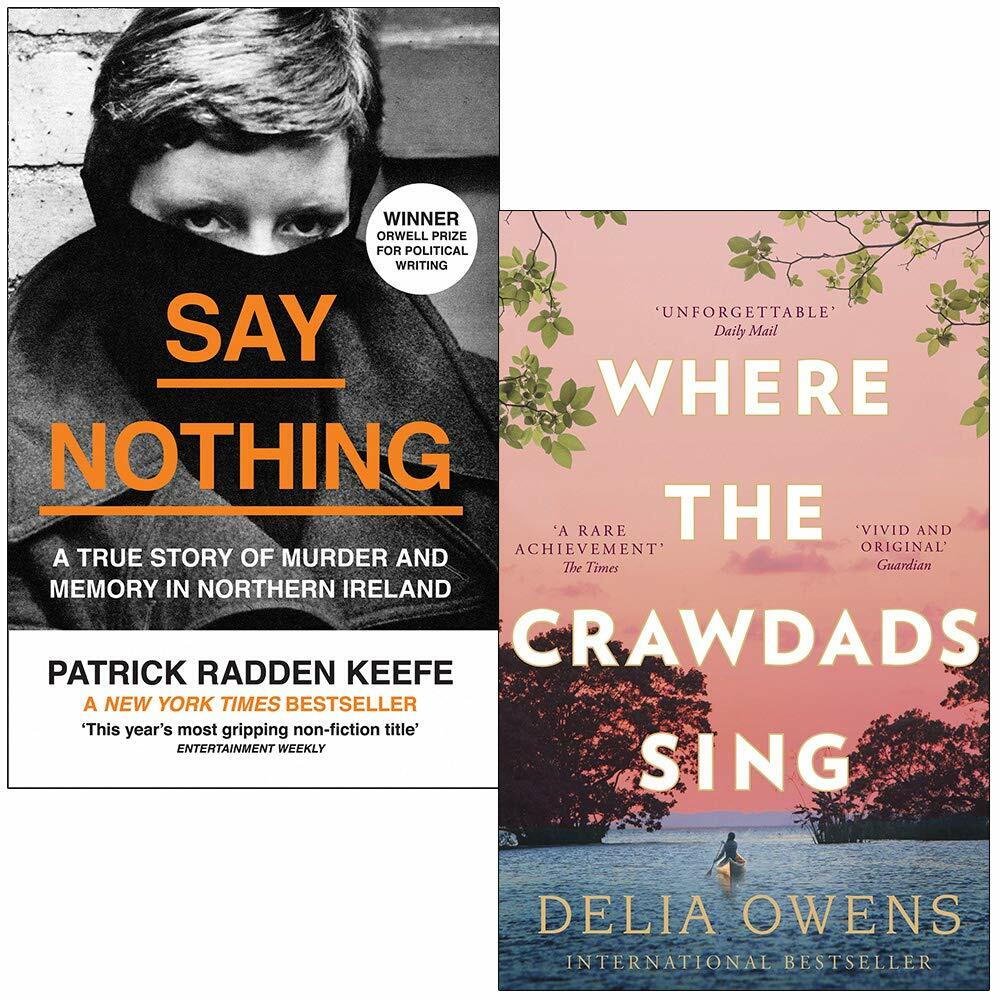 Say Nothing and Where the Crawdads Sing 2 Books Collection Set, Paperback NEW