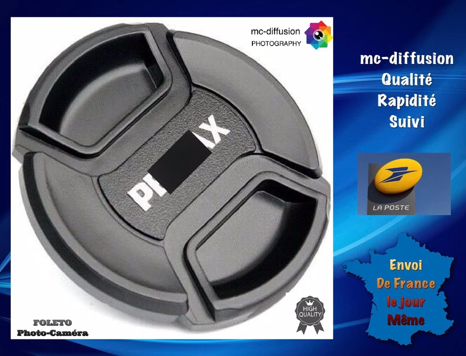 Bouchon d'objectif Type PENTAX 55 mm, couvre objectif ( Voir Description )