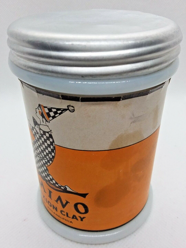 Vintage 1920's Original Milk Glass Cosmetics Jar, Contents & Box, Great Graphics - Picture 7 of 19
