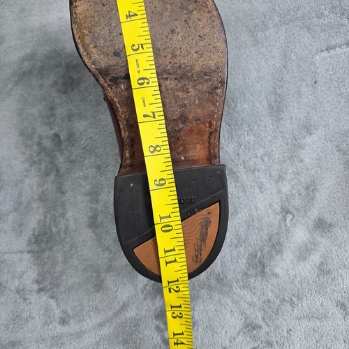 Vintage 1960s John McHale Shoes Cap toe Chestnut Caramel Leather Shoe 9.5 - Picture 13 of 16