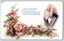 Cobb Shinn Artist Signed Postcard William Cullen Bryant Flowers Mapleton ND