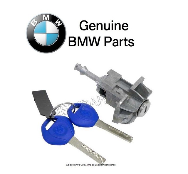 Front Driver Left Door Lock Cylinder w/ Key Genuine For BMW E46 3