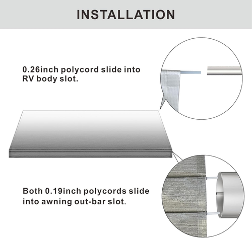 Repuesto de tela para toldo RV, reemplazo de toldo para cámper, 16 OZ resistente impermeable - Imagen 5 de 6