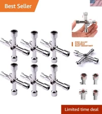 Versatile 6pc Multi-Utility Key Set - Zinc Alloy, Rust-Proof for Easy Access