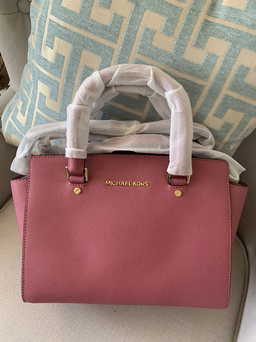 MICHAEL Michael Kors Hot Pink Saffiano Leather Selma Crossbody Bag