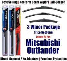 3-Pack Wipers NeoForm Front + Rear 2003-2006 Mitsubishi Outlander  16220/190/14A