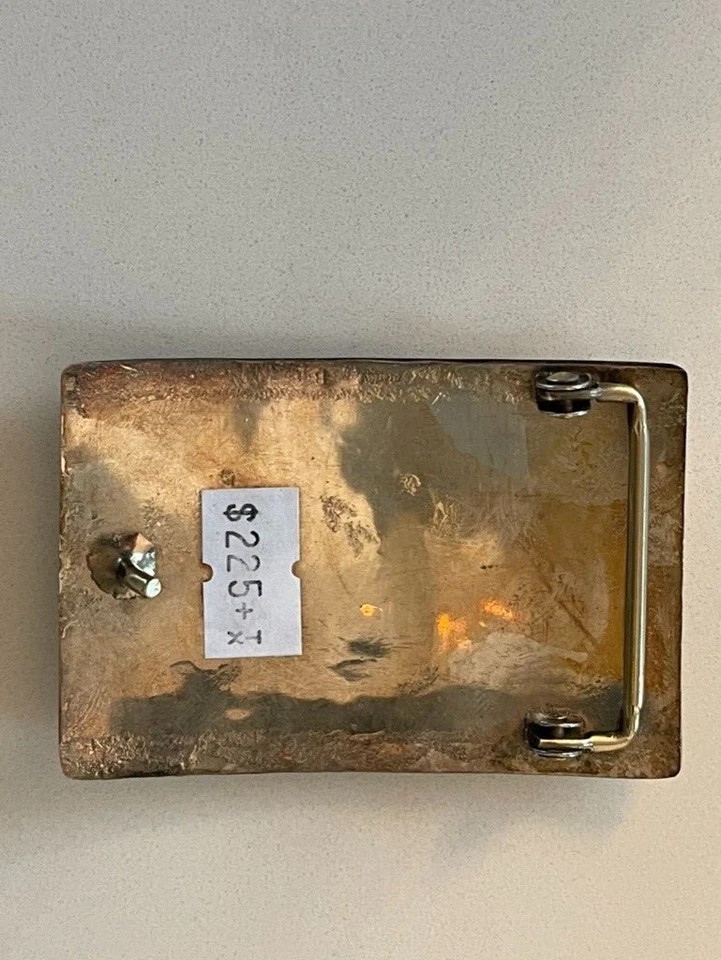 Fivela de cinto Navajo nativo americano feita à mão prata esterlina turquesa e coral - Imagem 2 de 2