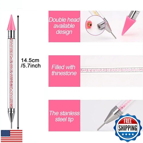 Wax Pencil for Rhinestones,6 Wax Tips Rhinestone Picker Tool, Nail Rhinestone - Picture 4 of 5