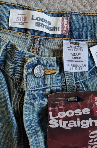 NWT Women Levi's Loose Straight 569 Jeans Size 14 Regular Light Denim Loose Fit - Picture 4 of 6