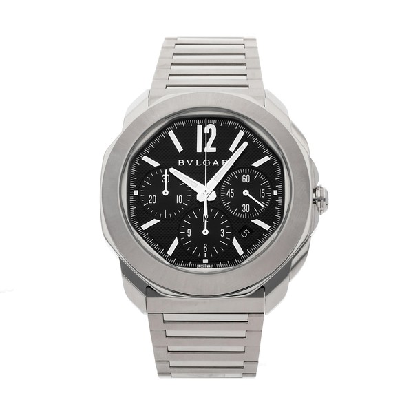 Bvlgari Octo Roma Chronograph Auto Stahl Herren Armbanduhr Datum 103471