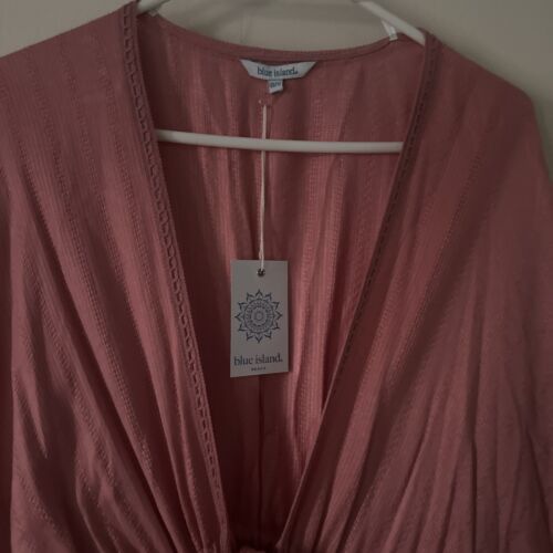 Women's Swimsuit Cover-Up Dress Beach Bathing Suit Pink - Picture 3 of 13