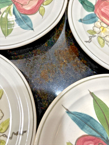 Set of 4 Red Wing Pottery Apple Blossom Bread Plates - Picture 5 of 12