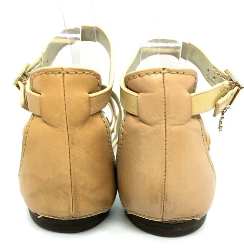 SAM EDELMAN "GILROY" 8.5 Sandals Brown NUDE Leather Strappy Thong Gladiator $175 - Picture 6 of 12