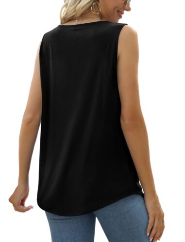 Sleeveless Tops for Women 2024 Trendy Square Neck Tank Tops Beach Summer Outf... - Picture 3 of 5