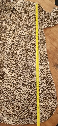 Zara Trf Collection Leopard Print Silky / Satin Shirt Size Small - Picture 10 of 11