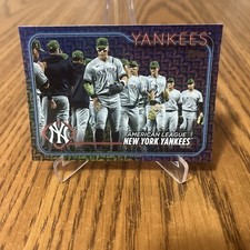2024 Topps Series 1 NY Yankees Team Card Holiday Foil Parallel #301