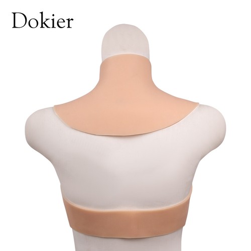 Dokier Silicone Crossdresser Breast Forms Fake Boobs Breastplate Backless Style - Picture 2 of 12