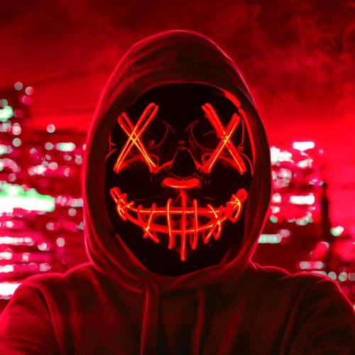 Halloween Clubbing Party Light Up Scary LED Mask Costume Rave Cosplay Purge Mask - Picture 2 of 18