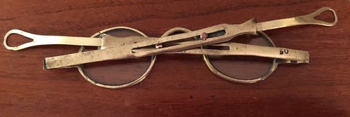 Antique Eye Glasses Vintage Magnifying Reading Spectacles Hoop Ear SIdes 1850 - Picture 7 of 11
