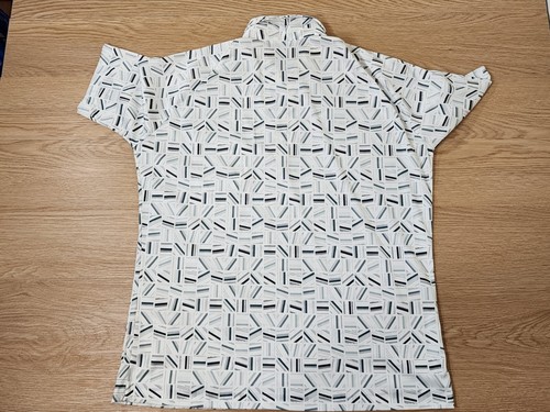 Vtg 80s SPIRE Disco Shirt Mens XXL Tall Hippie Mid Century Stretch Geometric  - Picture 8 of 10