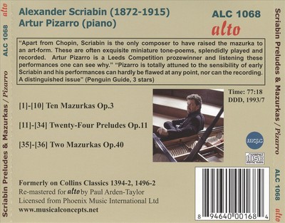 SCRIABIN: 24 PRELUDES, OP. 11; MAZURKAS, OPP. 3 & 40 NEW CD