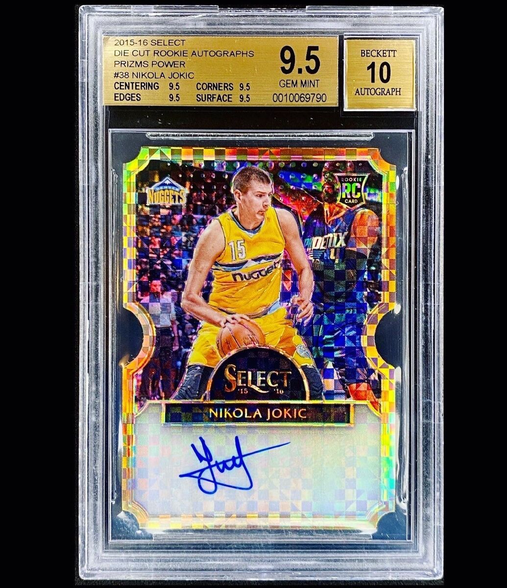 2015 Select #38 Die Cut Rookie Nikola Jokic Power Prizms 1/1 2015 Select #38 Die Cut Rookie Nikola Jokic Power Prizms 1/1