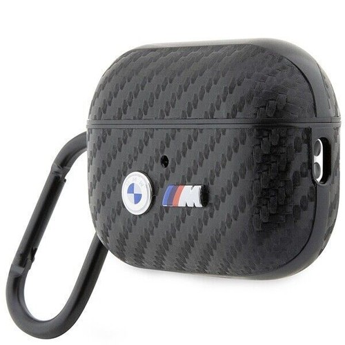 BMW M Series Carbon Double Metal With Ring Case for Airpods Pro 2 Black - NEW - Picture 2 of 3