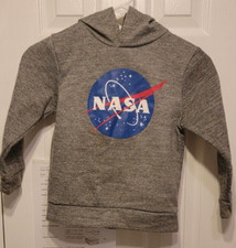 Kids Hooded Nasa Sweatshirt Gray Size 5/6