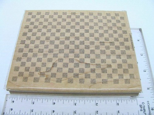 Estampación de fondo de tablero de ajedrez Jumbo retirado sello de goma 1998 cuadrados 643 - - Imagen 7 de 11