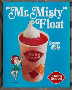 Vintage Dairy Queen Promotional Poster Mr Misty Float 1980 dq2