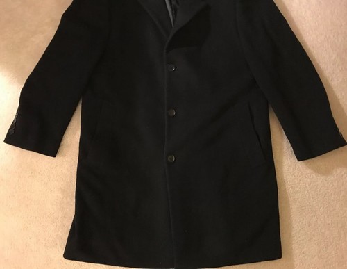 EUC! Mens Cherskin Black Wool/Nylon/Cashmere Coat Sz 42S Handsome Classic Style! - Picture 5 of 7