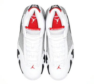 Supreme × Nike Air Jordan 14 Retro White Red BV7630-106