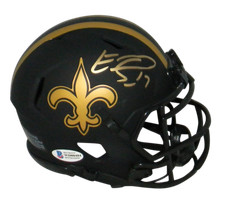 EMMANUEL SANDERS SIGNED NEW ORLEANS SAINTS ECLIPSE SPEED MINI HELMET BECKETT
