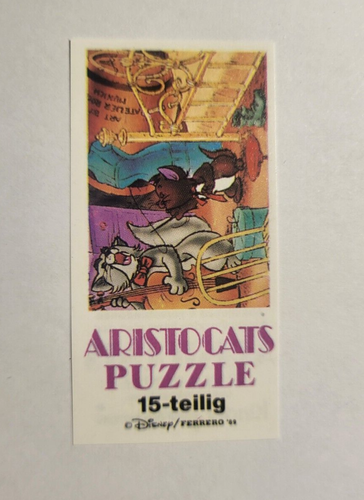 Figuras de huevo duro, folleto original de Aristocats + 2 rompecabezas 1989 - Imagen 2 de 4