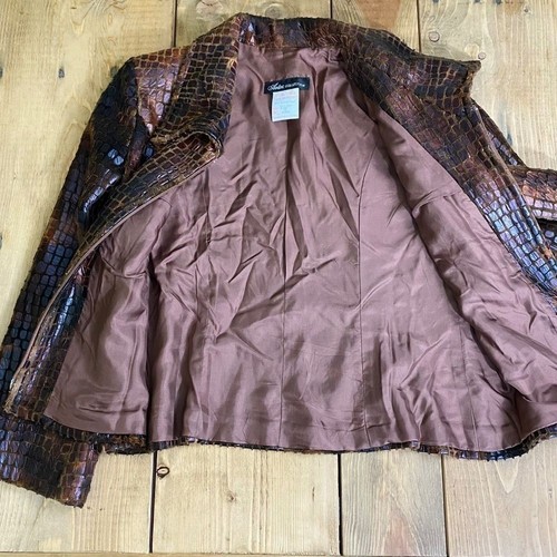 Vintage Artex Collection Jacket Blazer Croc Pattern on Fabric - Picture 8 of 11
