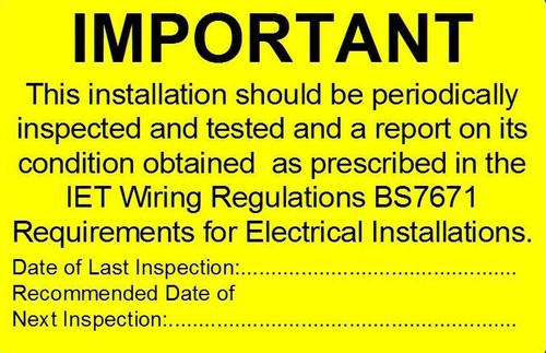 Autocollants de test de sécurité électrique périodiques - PAS de coordonnées - Photo 1/10