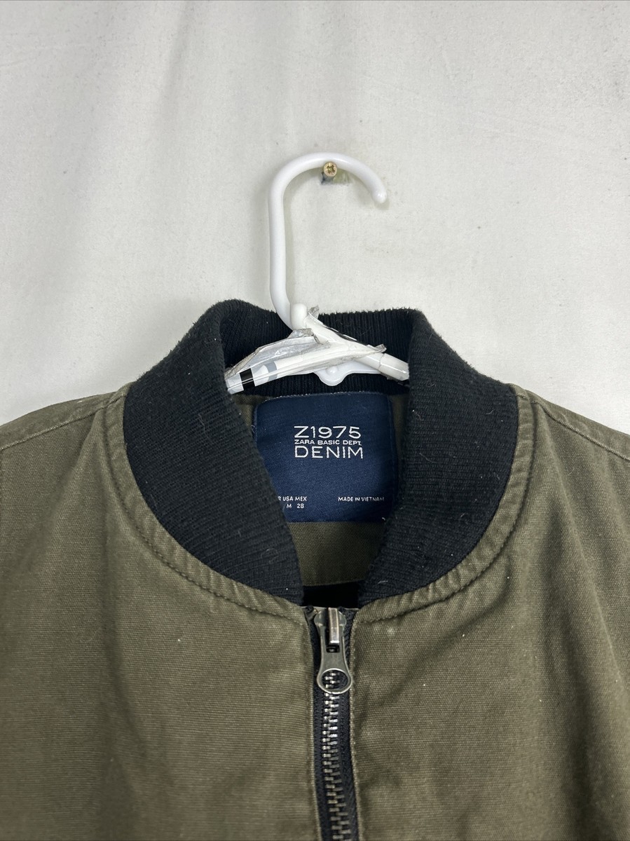 ZARA ミリタリーユーズドジャケット　 カバーオール Lサイズ ZARA Military Long Jacket Size M Green Speak Up Basics Z1975