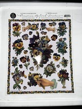 The Gifted Line John Grossman Stickers, Pansies, 1 Sheet Per Pkg. New